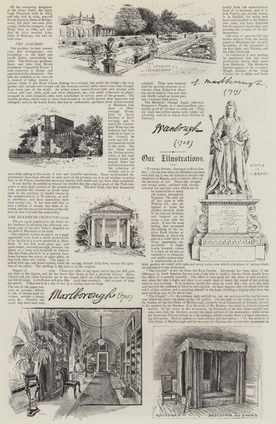 Ilustrowany pałac Blenheim autorstwa Henry Edward Tidmarsh